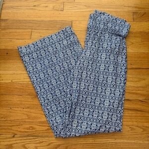 Helen Jon Blue Wide Leg Swim Cover Pants Size Medium